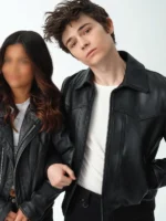 Ashby Gentry in My Life with the Walter Boys leather outerwear jacket