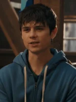 Ashby Gentry in My Life with the Walter Boys blue hooded fleece jacket