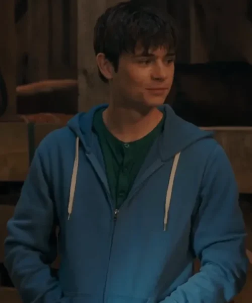 Ashby Gentry My Life with the Walter Boys blue hooded jacket