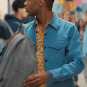 Skylar Summerhill in My Life with the Walter Boys blue cotton jacket