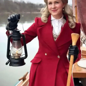 Ginna Claire Mason A Newport Christmas 2025 red wool coat
