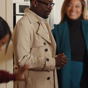Lil Rel Howery Unexpected Christmas 2025 stylish cotton coat