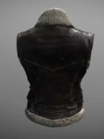 PUBG shearling brown leather vest