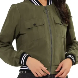 Dominque Perry Unexpected Christmas 2025 casual green jacket