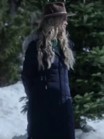 Fiona Gubelmann A Royal Montana Christmas 2025 winter blue jacket