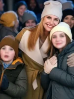 Sarah Rafferty My Life with the Walter Boys brown woolen trench coat