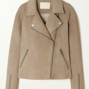 Jackie Howard My Life with the Walter Boys casual grey biker jacket