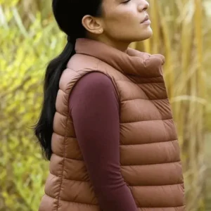 Jackie Howard My Life with the Walter Boys casual brown vest