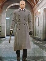 Agent 47 in Hitman 2 Silent Assassin grey double breasted cotton coat