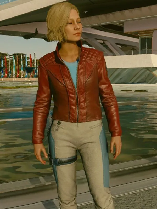 9 Sarah Morgan Starfield quilted leather jacket