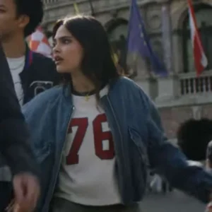 June Now You See Me 2025 blue bomber jacket