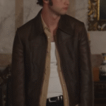 Dominic Sessa Now You See Me 2025 brown leather jacket