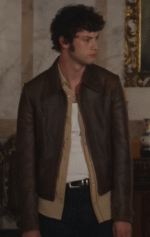 Dominic Sessa Now You See Me 2025 brown leather jacket