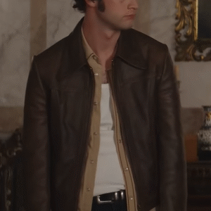 Dominic Sessa Now You See Me 2025 brown leather jacket