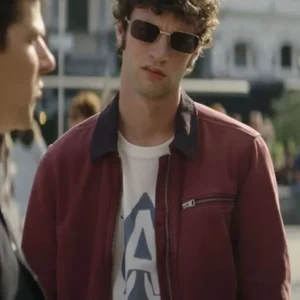 Dominic Sessa Now You See Me 2025 red cotton jacket