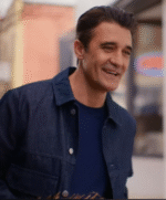 Gilles Marini Christmas In The Ballroom 2025 blue denim style cotton jacket