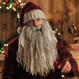 Pierson Fode A Merry Little Ex-Mas 2025 red and black plaid wool jacket