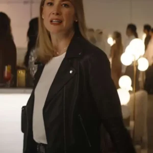 Rosamund Pike Now You See Me 2025 black leather jacket