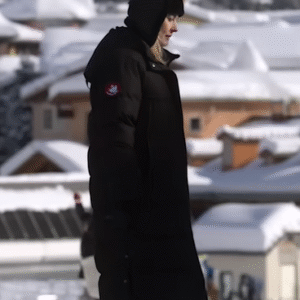 Alexandra Breckenridge My Secret Santa 2025 casual black puffer jacket