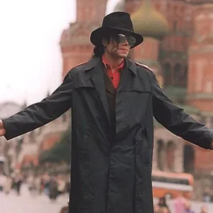 Michael Jackson grey cotton trench coat