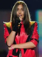 Paris Jackson MJ Tribute Concert red leather jacket