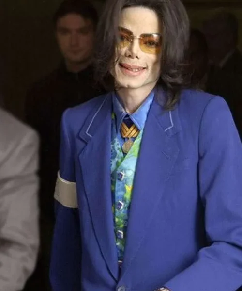 Michael Jackson courtside event blue blazer