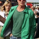 Brad Pitt F1 The Movie green cotton jacket