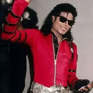 Bad World Tour Michael Jackson red polyester jacket