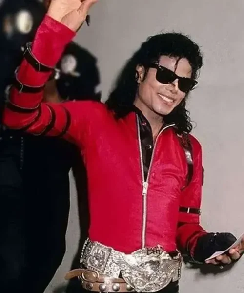 Bad World Tour Michael Jackson red polyester jacket