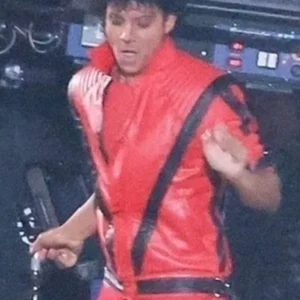 Jaafar Jackson Michael The Movie Thriller red jacket