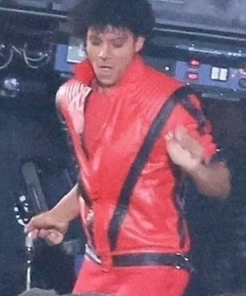 Jaafar Jackson Michael The Movie Thriller red jacket
