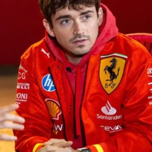 Charles Leclerc Formula 1 Drive to Survive red bomber jacket
