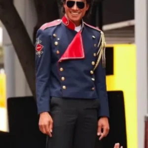 Michael 2025 Movie Jaafar Jackson blue suiting coat