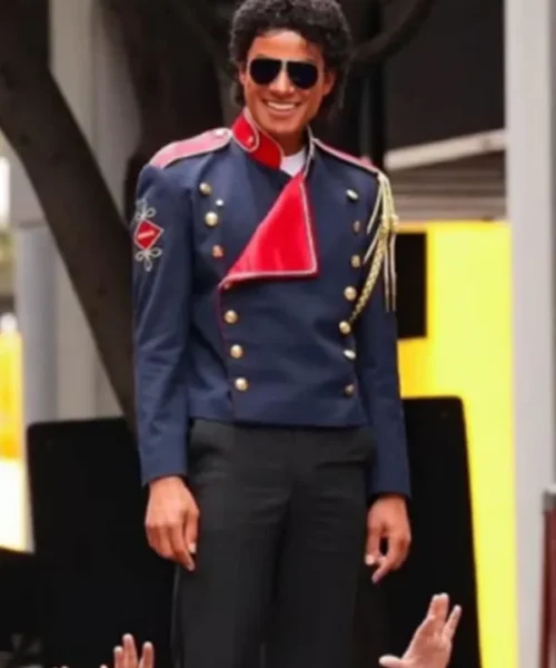 Michael 2025 Movie Jaafar Jackson blue suiting coat