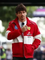 Charles Leclerc F1 Grand Prix team red jacket