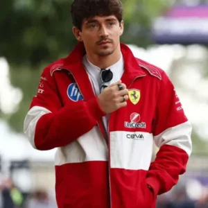 Charles Leclerc F1 Grand Prix team red jacket