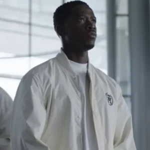 Damson Idris F1 The Movie white bomber jacket