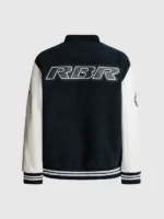 F1 Red Bull Racing 2025 RBR black wool varsity jacket