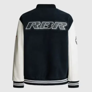 F1 Red Bull Racing 2025 RBR black wool varsity jacket