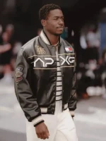 APXGP F1 Movie Joshua Pearce leather varsity jacket