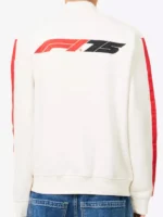 F175 anniversary classic white cotton varsity jacket
