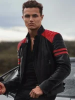Lando Norris 2025 British GP cafe racer leather jacket