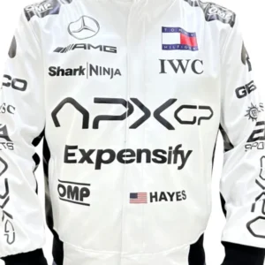 Brad Pitt F1 The Movie 2025 white APXGP racing jacket