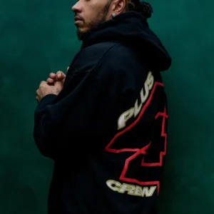 Lewis Hamilton FRD Silverstone Crew Formula 1 black hooded jacket