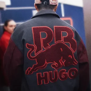 Isack Alexandre Hadjar Formula 1 Racing Bulls wool varsity jacket