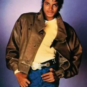 Michael Jackson brown leather jacket