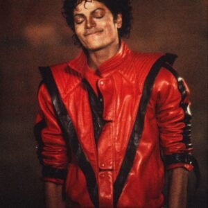 Michael Jackson Thriller song red leather jacket